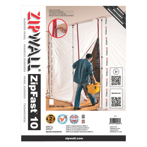 ZipWall® ZipFast™ 10' Panel HEPAZONE