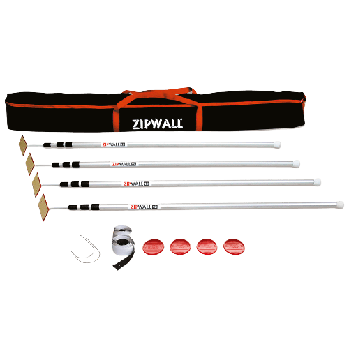 ZipWall® 12' Spring-Loaded Poles (4-pack) - Qualitair
