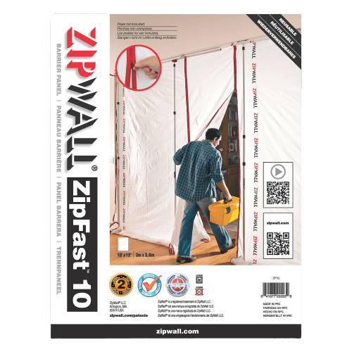 ZipWall® ZipFast™ 10' Panel - Qualitair