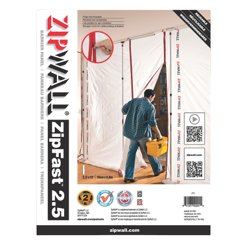 ZipWall® ZipFast™ 2.5' Panel - Qualitair
